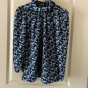 Floral blue blouse